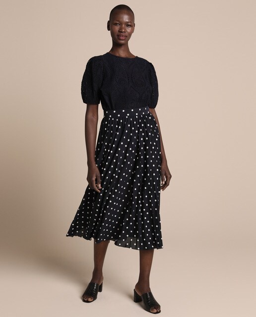 Falda larga plisada Woman Collection