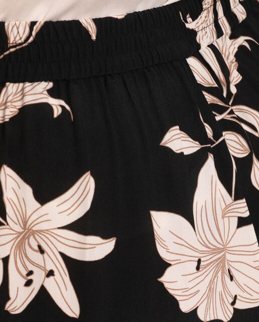 Pantalón de mujer talla grande estampado fluido