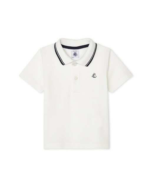 Polo de bebé de rapaz em branco