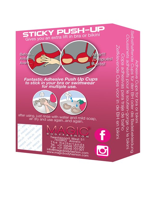 Enchimentos push-up para soutien Sticky Push-Up