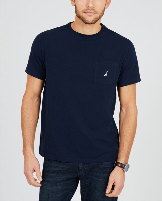Camiseta de hombre Nautica azul de manga corta