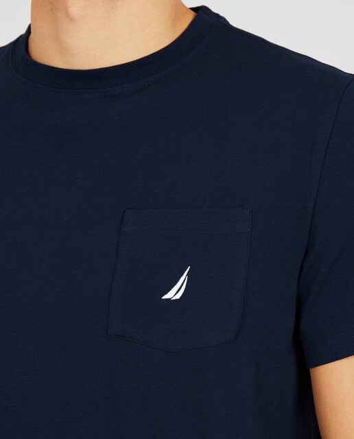 Camiseta de hombre Nautica azul de manga corta