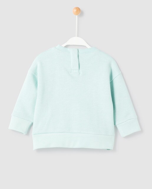 Sudadera de bebé niño verde agua con marinero