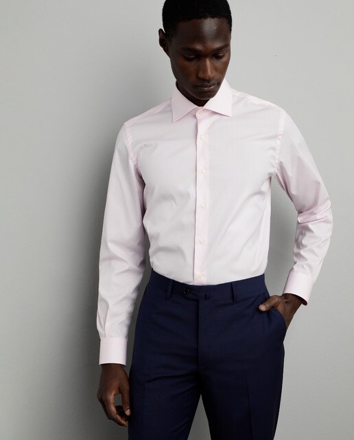 Camisa de hombre Emidio Tucci regular lisa rosa