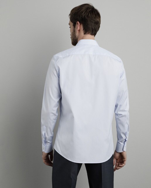 Camisa Fácil Plancha de hombre Emidio Tucci regular lisa azul