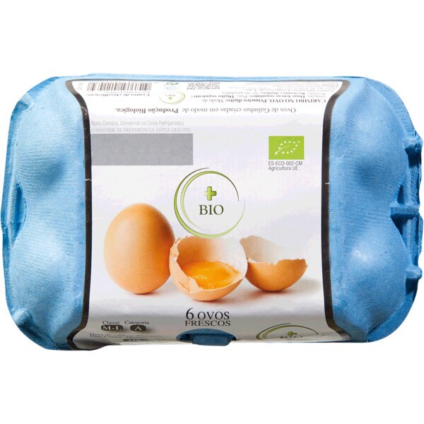 + Bio Ovos M/L Biológicos embalagem 6 unidades