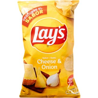 Lay's Batatas Fritas com Sabor a Queijo e Cebola embalagem 160 g