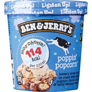Ben & Jerry's Gelado Moo-Phoria de Pipoca embalagem 465 ml