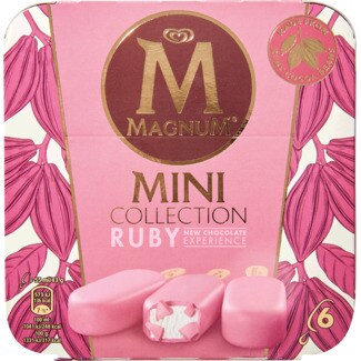 Magnum Mini Gelados Ruby Pack 6 embalagem 55 ml