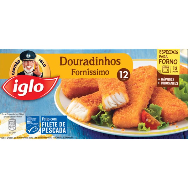 Iglo Forníssimo Douradinhos de Pescada 12 Unidades embalagem 300 g