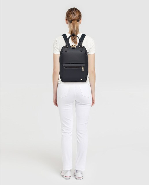 Mochila para portátil anti roubo unissexo Citysafe de nylon preta