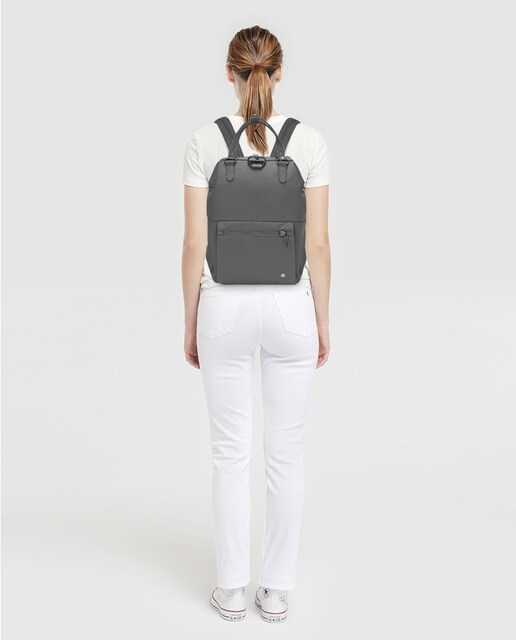Mochila para portátil anti roubo unissexo Citysafe de nylon cinzenta