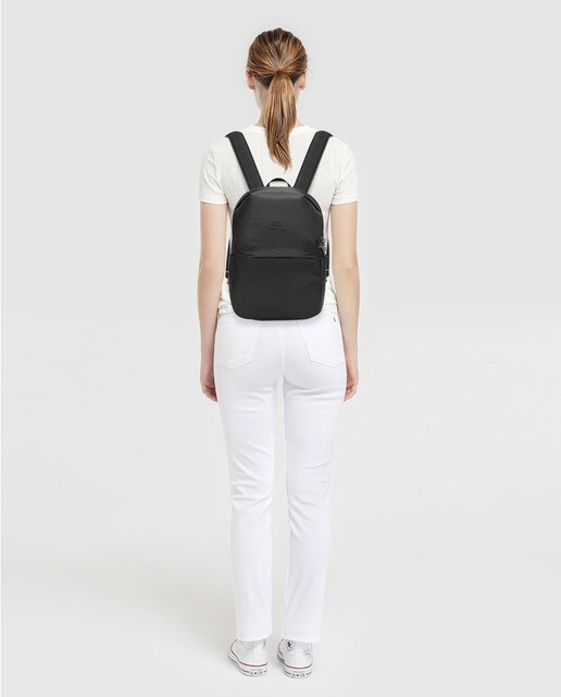 Mochila para portátil anti roubo unissexo Cruise Essentials de poliéster reciclado preta