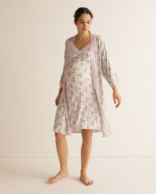 Robe pré-mamã curto Soft Pastel estampado