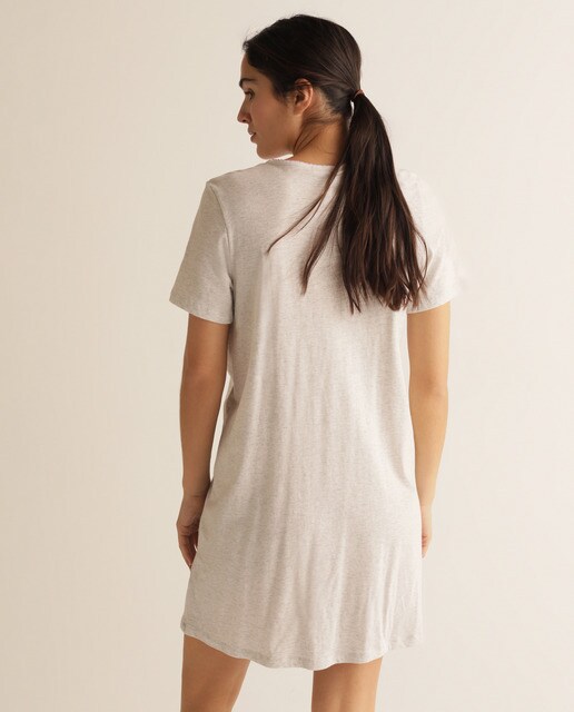 Camisa de dormir pré-mamã curta Soft Pastel lisa