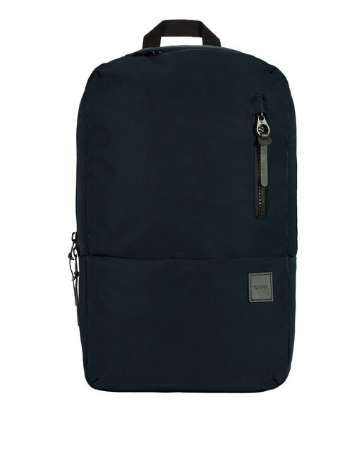 Mochila azul com fecho de correr