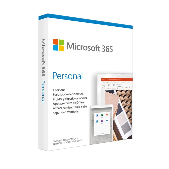 Microsoft 365 Personal, 1 usuario, 1 año de suscripción, Multidispositivo