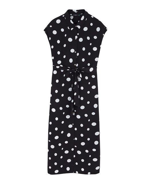 Vestido camisero 100% seda