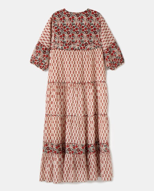 Vestido estampado con manga francesa