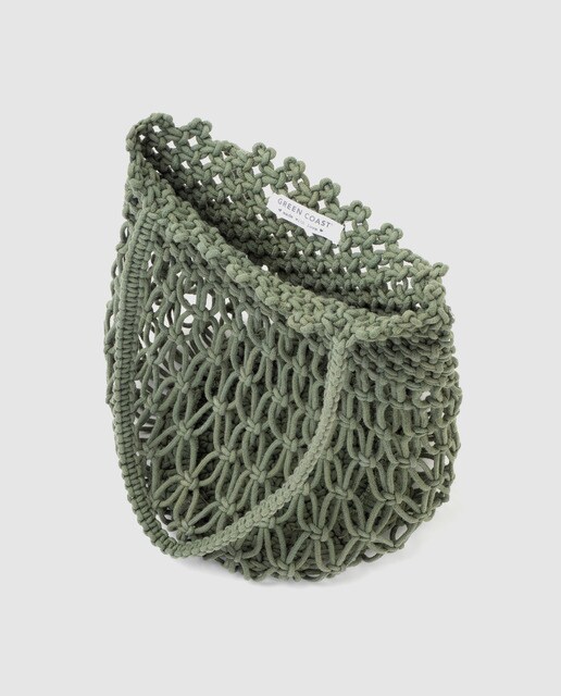 Bolsa Green Coast crochet kaki