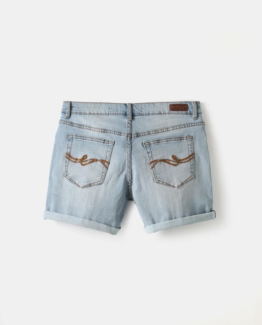 Short vaquero de mujer básico con bolsillos