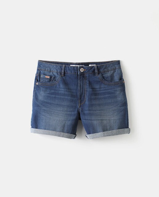 Short vaquero de mujer básico con bolsillos