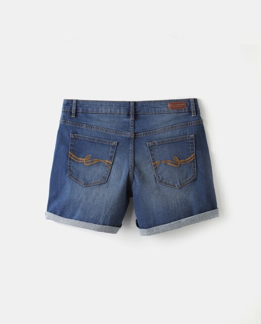 Short vaquero de mujer básico con bolsillos