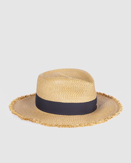 Sombrero trilby de mujer Eric Javits en camel con cinta