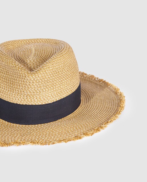 Sombrero trilby de mujer Eric Javits en camel con cinta