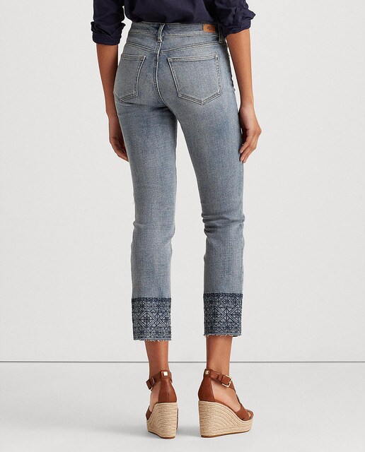 Jeans lisas com corte regular