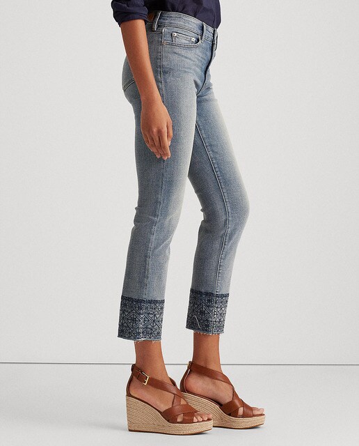 Jeans lisas com corte regular