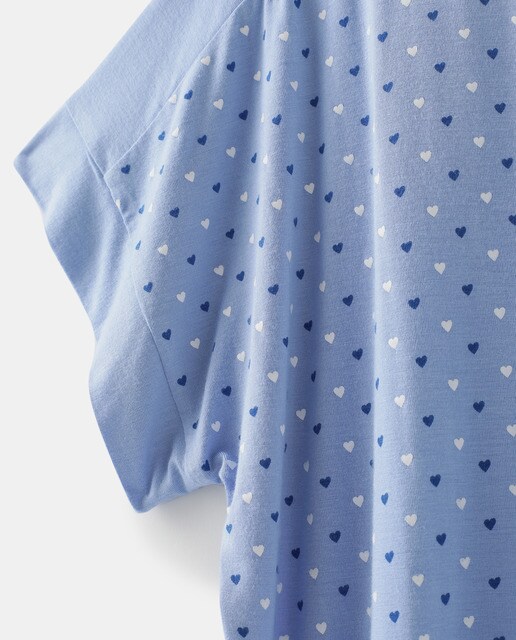 Camisón corto de tallas grandes corazones