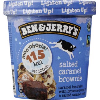 Ben & Jerry's Gelado de Brownie e Caramelo embalagem 465 ml
