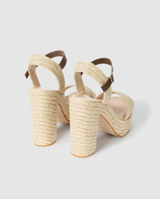 Alpargatas de tacón de mujer Fórmula Joven de color natural