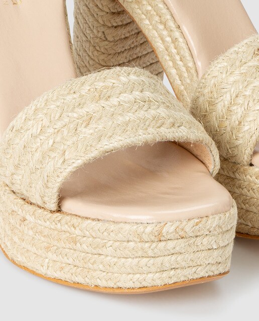 Alpargatas de tacón de mujer Fórmula Joven de color natural