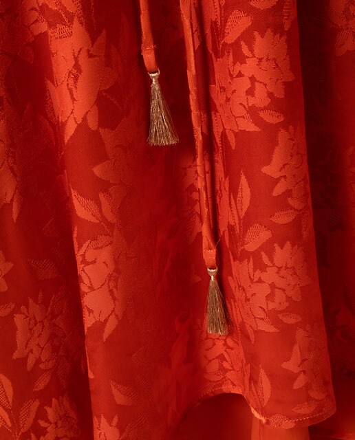 Vestido largo jacquard