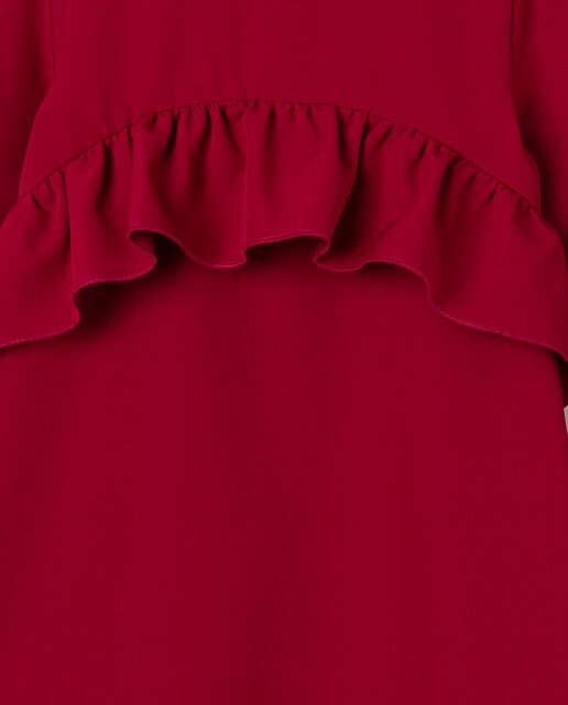 Vestido de niña granate con volantes