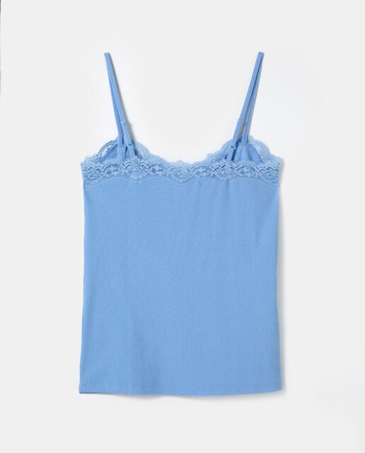Camiseta lencera de mujer con escote pico