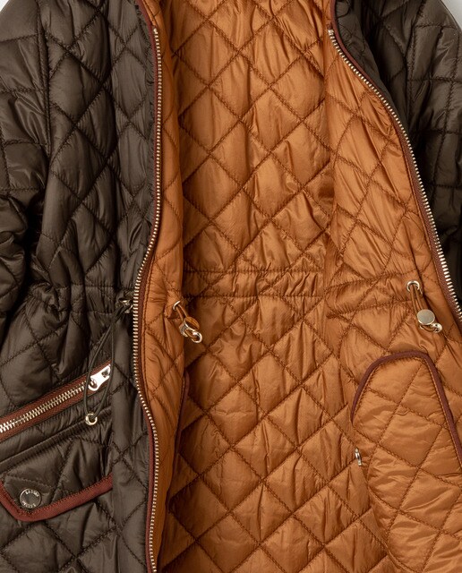 Parka reversível acolchoada bicolor