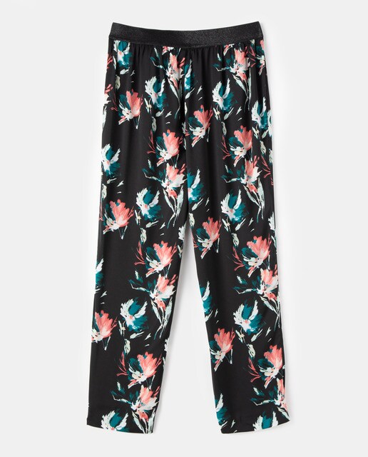 Pantalón de mujer talla grande fluido estampado