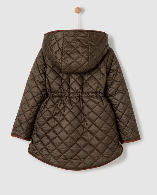 Parka reversível acolchoada bicolor
