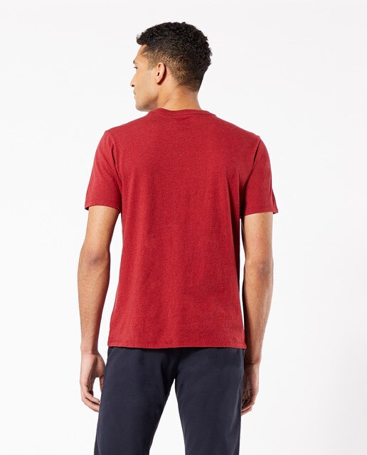 Camiseta de hombre roja de manga corta