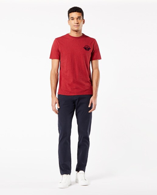 Camiseta de hombre roja de manga corta