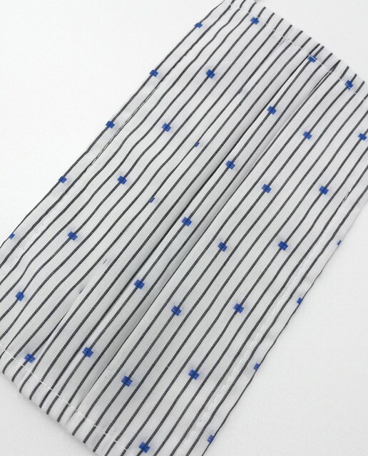 Mascarilla de tela higiénica Marco Pascali lavable de algodón y filtro TNT con estampado a rayas