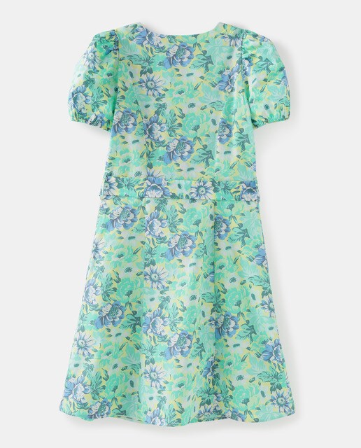 Vestido con cinturón y botones delanteros