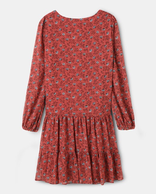 Vestido fluido con volantes