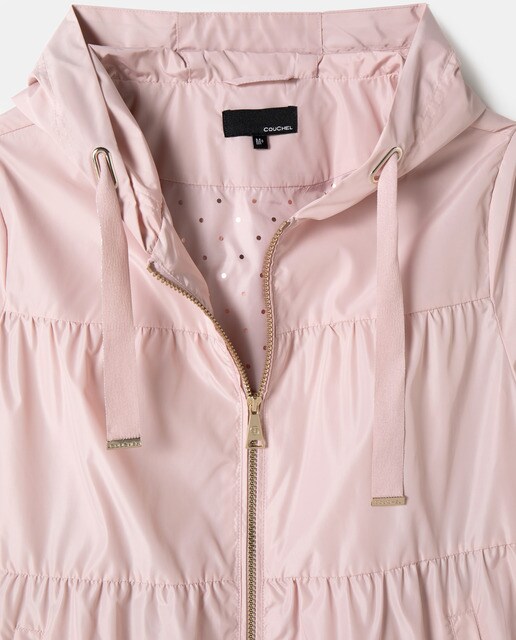 Parka ligera de mujer talla grande con capucha