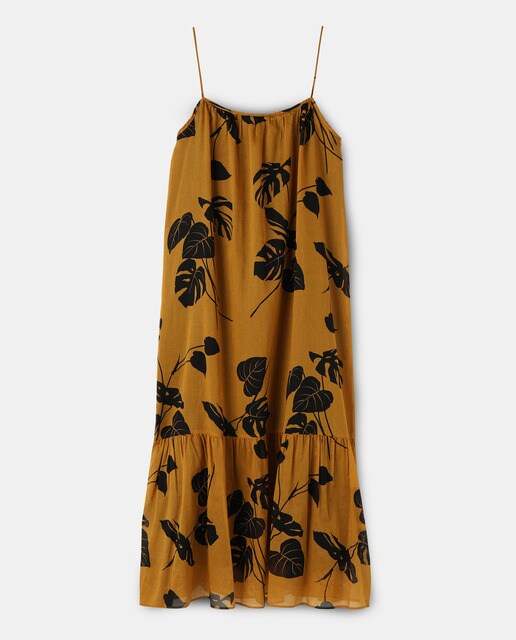 Vestido largo con estampado floral
