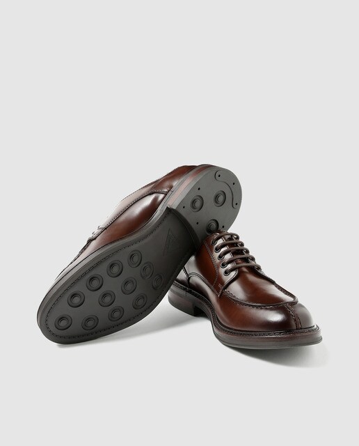 Zapatos de cordones de hombre Emidio Tucci en piel de color marrón