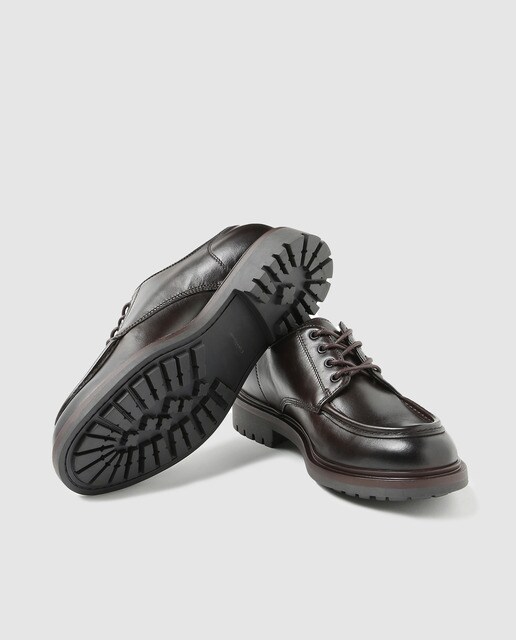 Zapatos de cordones de hombre Emidio Tucci en piel de color marrón